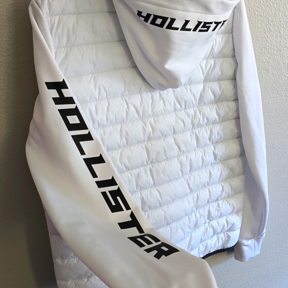 Hollister White Quilted Jacket - Size S - Picture 4 of 8
